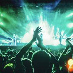 people at a gig